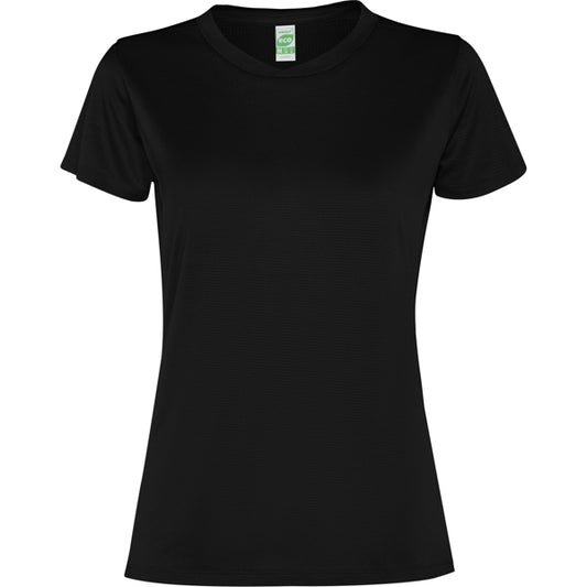 ROLY SLAM WOMAN Women's T-shirt in black - promotional clothing printed with your company logo