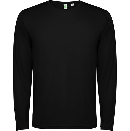ROLY ESTORIL L/S Unisex long-sleeve T-shirt in black - promotional clothing printed with your company logo