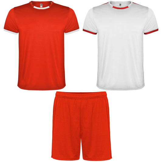 ROLY RACING Men's sports set in white/red - promotional clothing printed with your company logo