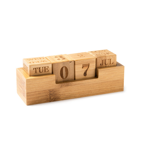 Stamina MEDUS Bamboo calendar in beige - promotional merchandise printed with your company logo