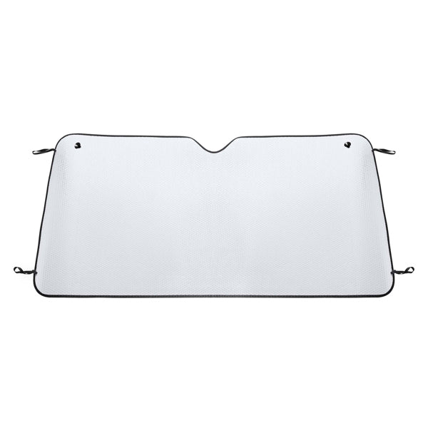 Stamina COLUMBIA Metallic aluminium finish car sun shield in black - promotional merchandise printed with your company logo