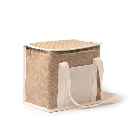 Stamina FLORIT Jute cooler bag in beige - promotional merchandise printed with your company logo