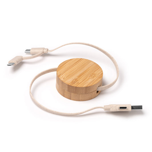 Stamina GARYK Bamboo charger in beige - promotional merchandise printed with your company logo