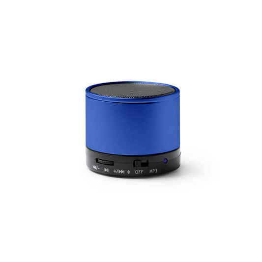 Stamina CORUS Recycled aluminium Bluetooth speaker in royal blue - promotional merchandise printed with your company logo