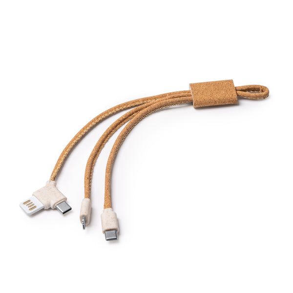 Stamina SEVEK Cork and wheat fibre charger in beige - promotional merchandise printed with your company logo
