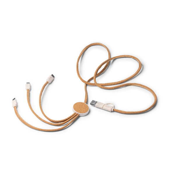 Stamina METRIK Cork and wheat fibre charger in beige - promotional merchandise printed with your company logo