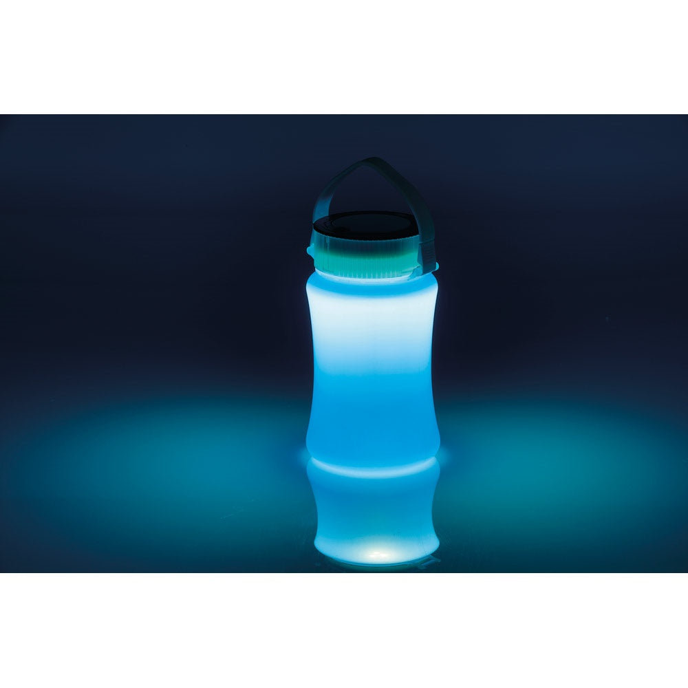 Waterproof container promotional personal care item in light blue (detail view) with custom logo branding