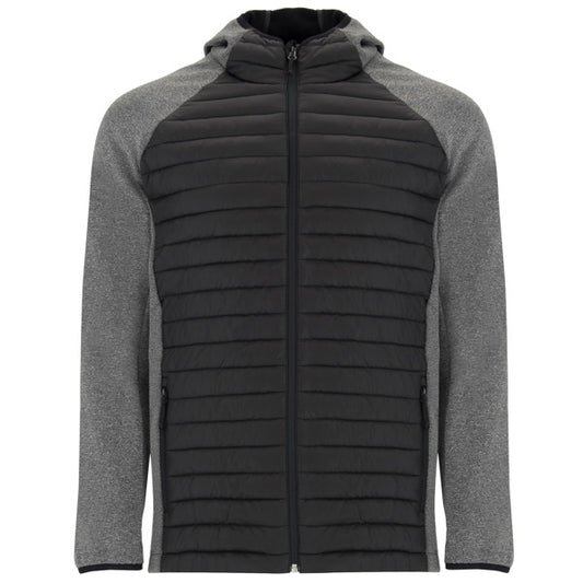 ROLY MINSK Men's jacket in black/heather black - promotional clothing printed with your company logo