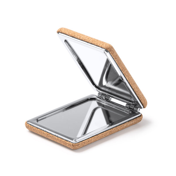Stamina SANTIS Cork mirror in beige - promotional merchandise printed with your company logo