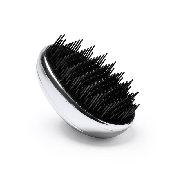 Stamina DUMAI Practical detangling hairbrush in silver - promotional merchandise printed with your company logo
