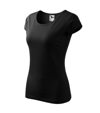 MALFINI PURE Women's T-shirt in black - promotional clothing printed with your company logo