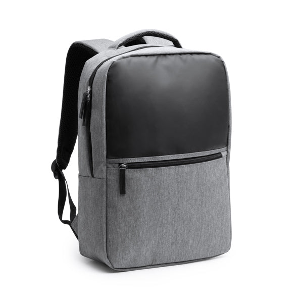 Stamina KITON RPET backpack in heather black - promotional merchandise printed with your company logo
