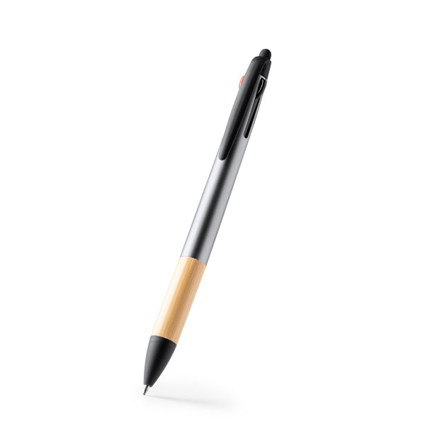 Stamina NEBEL ABS and bamboo ball pen in black - promotional merchandise printed with your company logo