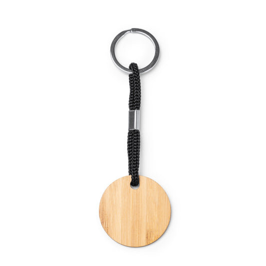 Stamina YESTE Wooden keyring in round - promotional merchandise printed with your company logo