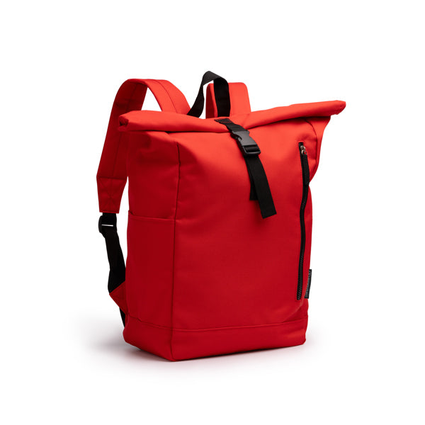 Stamina DRONTE Recycled RPET polyester backpack in black - promotional merchandise printed with your company logo