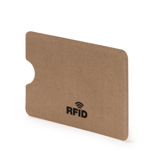 Stamina SAFER Recycled paper card holder in beige - promotional merchandise printed with your company logo