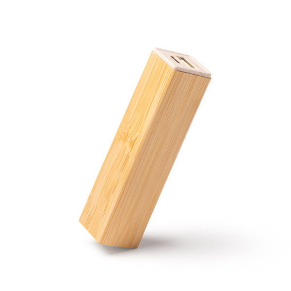 Stamina MUNTER Bamboo and wheat fibre power bank 600 mAh in beige - promotional merchandise printed with your company logo