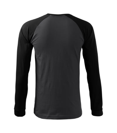 RIMECK STREET LS Unisex T-shirt in ebony gray - promotional clothing printed with your company logo