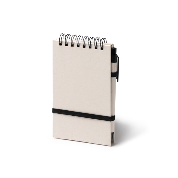 Stamina RUNE Recycled cardboard from milk notebook A6 in white - promotional merchandise printed with your company logo