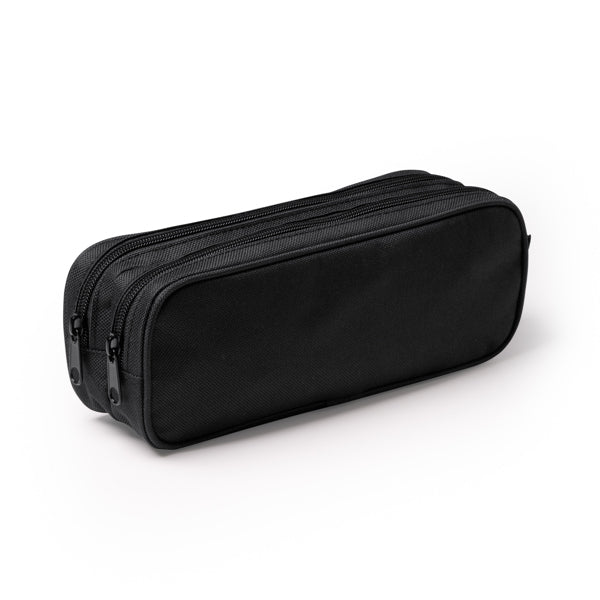 Stamina DILU RPET pencil case in black - promotional merchandise printed with your company logo