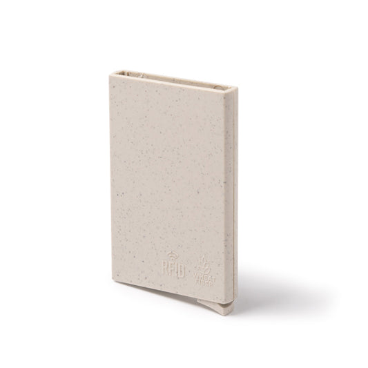 Stamina PORTER Wheat fibre card holder in beige - promotional merchandise printed with your company logo