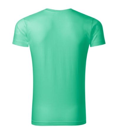 MALFINI SLIM FIT V-NECK Men's T-shirt in mint - promotional clothing printed with your company logo