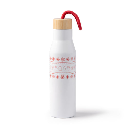 Stamina MELOW Stainless steel double-walled bottle in white - promotional merchandise printed with your company logo