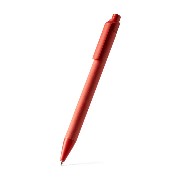 Stamina PIERO Recycled cardboard and recycled ball pen in white - promotional merchandise printed with your company logo