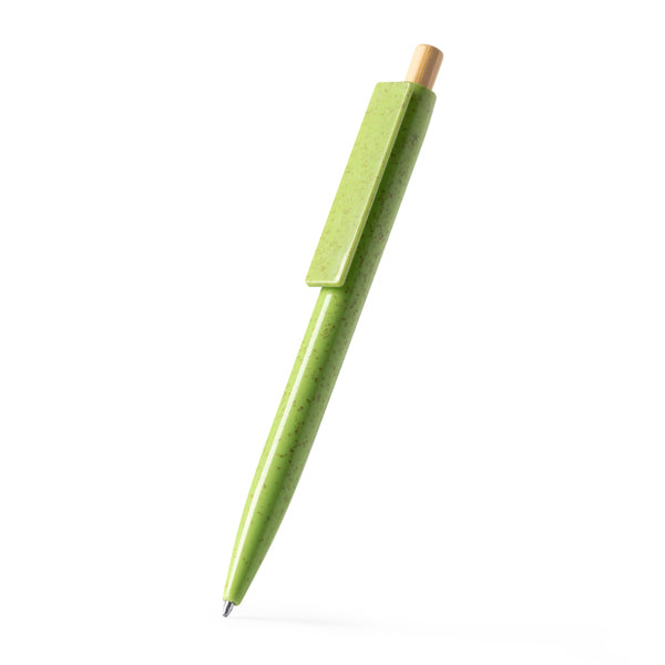 Stamina CARINI Wheat and bamboo fibre ball pen in yellow - promotional merchandise printed with your company logo
