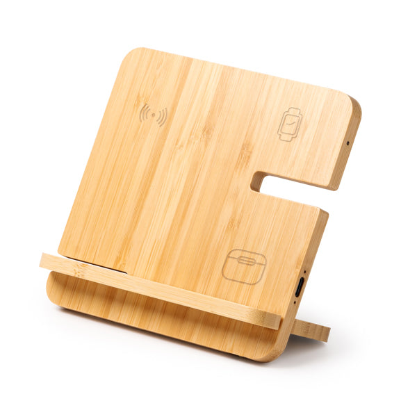 Stamina KROSY Bamboo charger in beige - promotional merchandise printed with your company logo