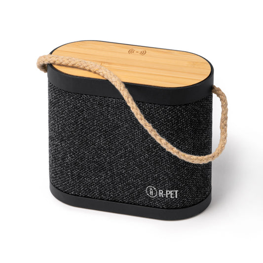 Stamina BIANKI Wireless Bluetooth speaker in black - promotional merchandise printed with your company logo