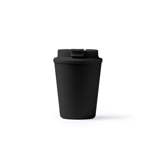 Stamina OKLAN PP travel mug 300 ml in black - promotional merchandise printed with your company logo