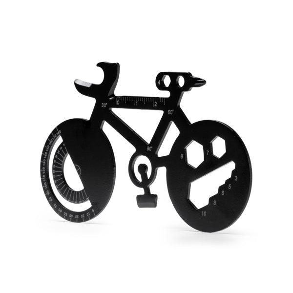 Stamina NIBALI Stainless steel multi-tool in black - promotional merchandise printed with your company logo