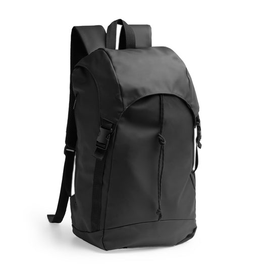 Stamina JARVIS PU leather backpack in black - promotional merchandise printed with your company logo