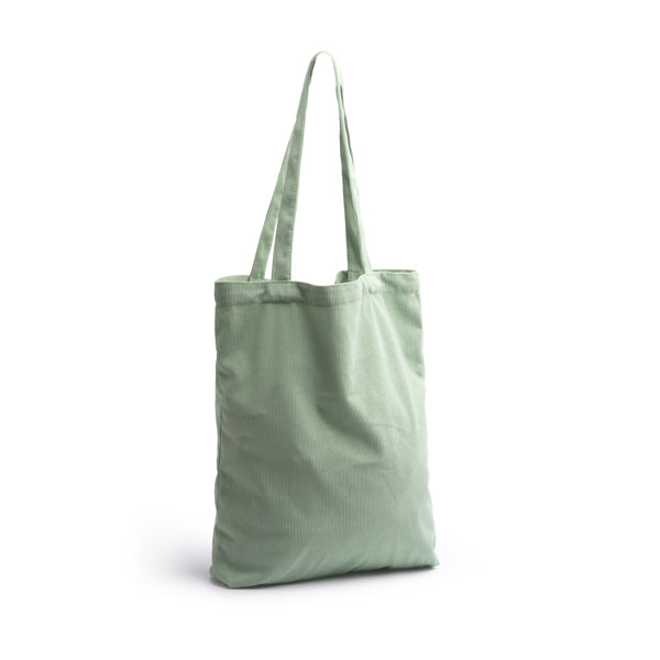 Stamina FASLER Corduroy fabric tote bag in black - promotional merchandise printed with your company logo