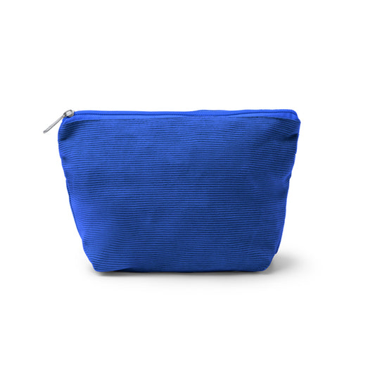 Stamina LOTER Corduroy fabric toiletry bag in royal blue - promotional merchandise printed with your company logo