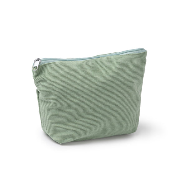 Stamina LOTER Corduroy fabric toiletry bag in black - promotional merchandise printed with your company logo
