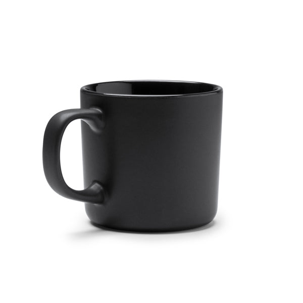 Stamina MOLIS Matte finish ceramic mug 300 ml in black - promotional merchandise printed with your company logo