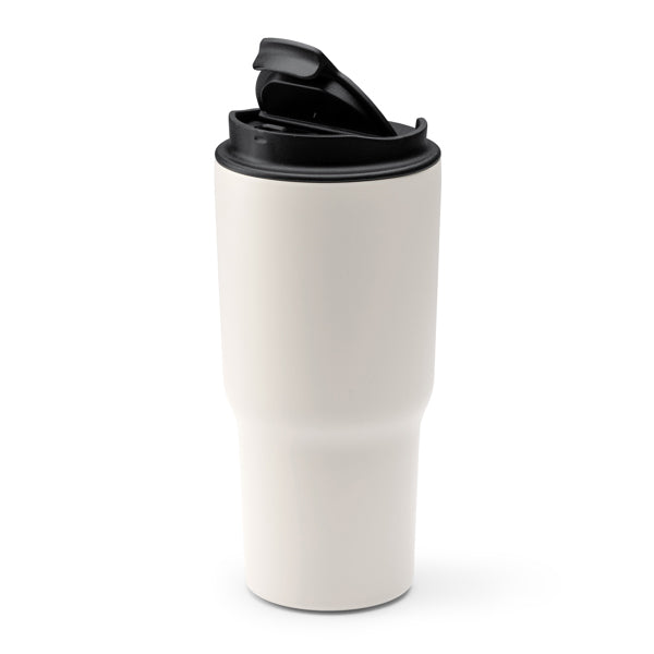 Stamina FILIP Stainless steel thermal cup 600 ml in black - promotional merchandise printed with your company logo