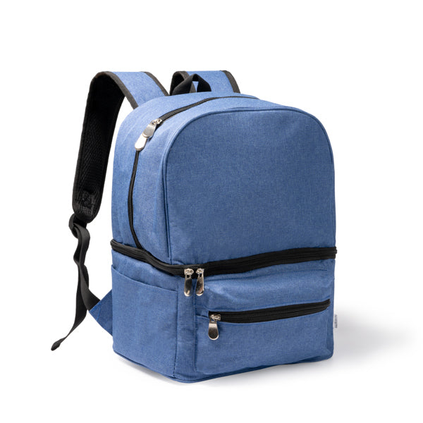 Stamina SOLOY 300D RPET cooler bag in heather black - promotional merchandise printed with your company logo