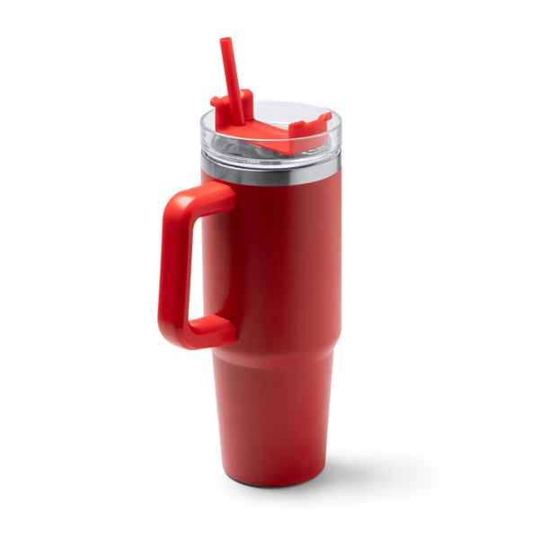Stamina KRANSTON Recycled stainless steel thermal cup 870 ml in white - promotional merchandise printed with your company