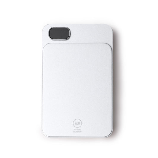 Stamina VATUM Recycled aluminium power bank 10000 mAh in silver - promotional merchandise printed with your company logo