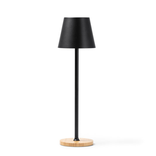 Stamina BARROW Bamboo LED lamp in black - promotional merchandise printed with your company logo