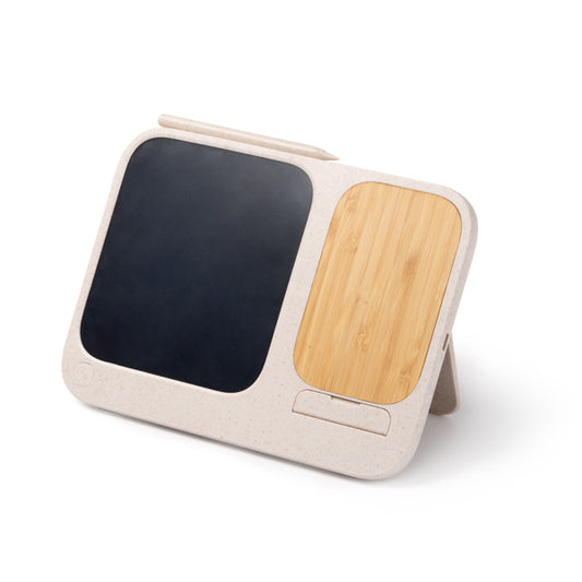 Stamina VOLTER Bamboo charger in beige - promotional merchandise printed with your company logo