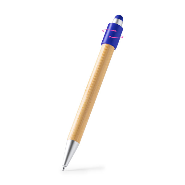 Stamina FAYER Bamboo ball pen in white - promotional merchandise printed with your company logo