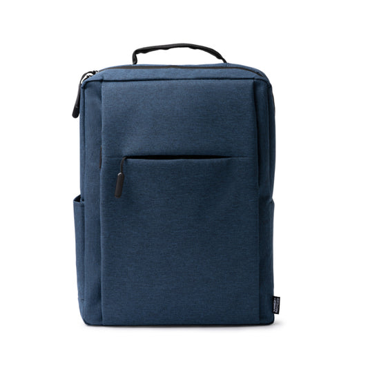 Stamina BRUSON RPET backpack in heather denim - promotional merchandise printed with your company logo