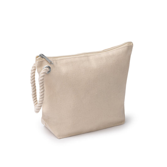Stamina NAUTY Cotton toiletry bag in beige - promotional merchandise printed with your company logo