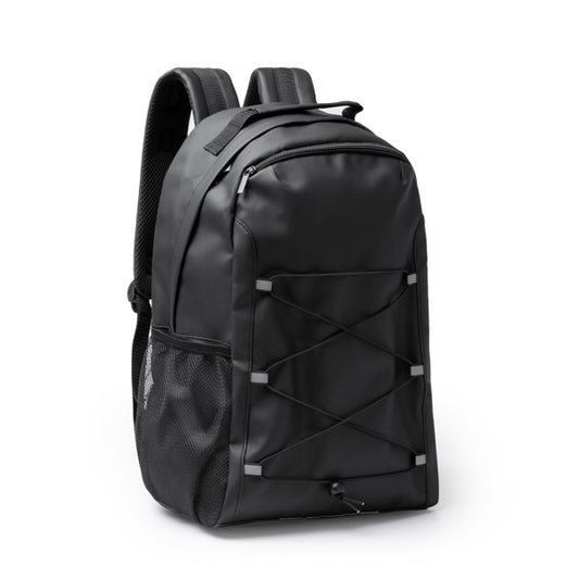 Stamina KANSAS PU leather backpack in black - promotional merchandise printed with your company logo