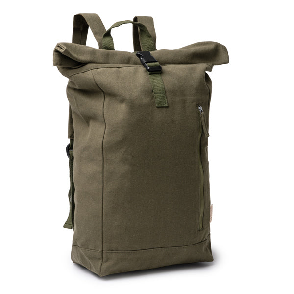 Stamina TEKO Recycled cotton backpack in black - promotional merchandise printed with your company logo