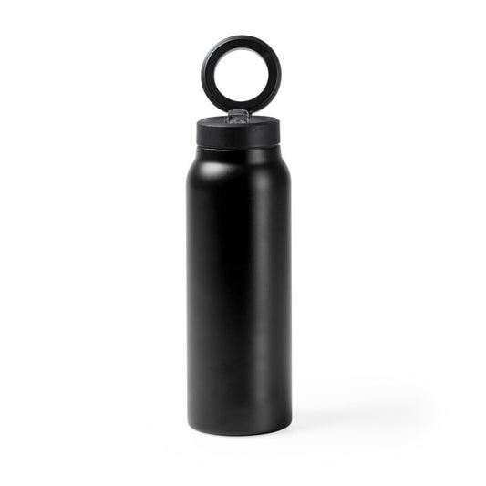 Stamina HEYDUD Recycled stainless steel thermal bottle in black - promotional merchandise printed with your company logo